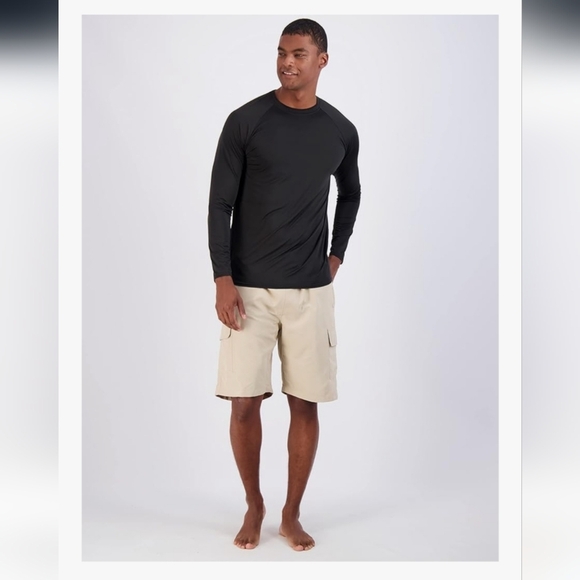 Men's Teal Long Sleeve Rash Guard - Picture 3 of 4